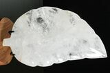 Polished Quartz Leaf with Stand - Madagascar #355266-2